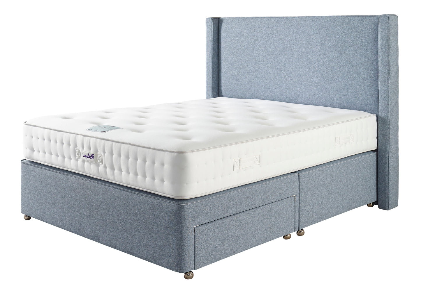 Relyon Rufford Memory 1500 Pocket Sprung Luxurious Hand Made Medium to Firm Feel Divan Bed Set