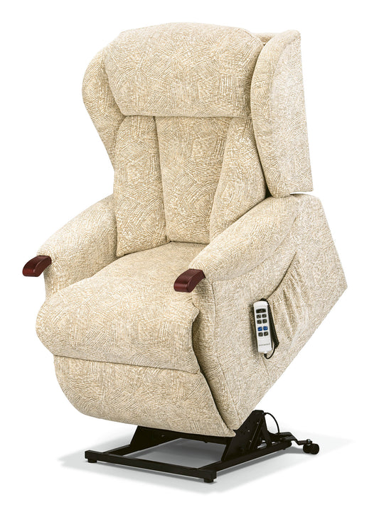 Sherborne Cartmel Knuckle Cloud Comfort Triple Motor Fabric Riser Recliner Armchair With Lumbar & Headrest Adjustment Option VAT FREE