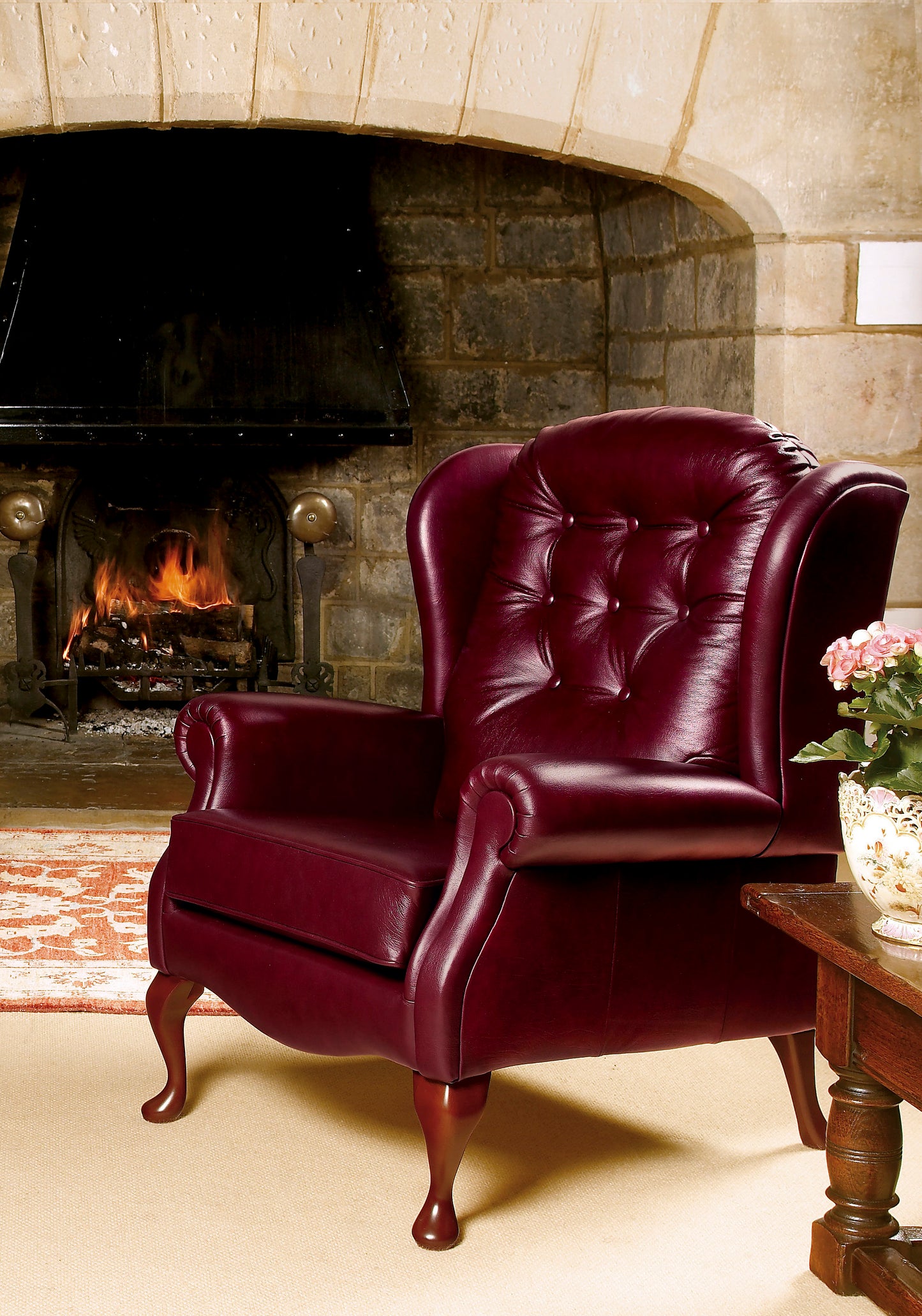 Sherborne Lynton Leather Fireside Chair