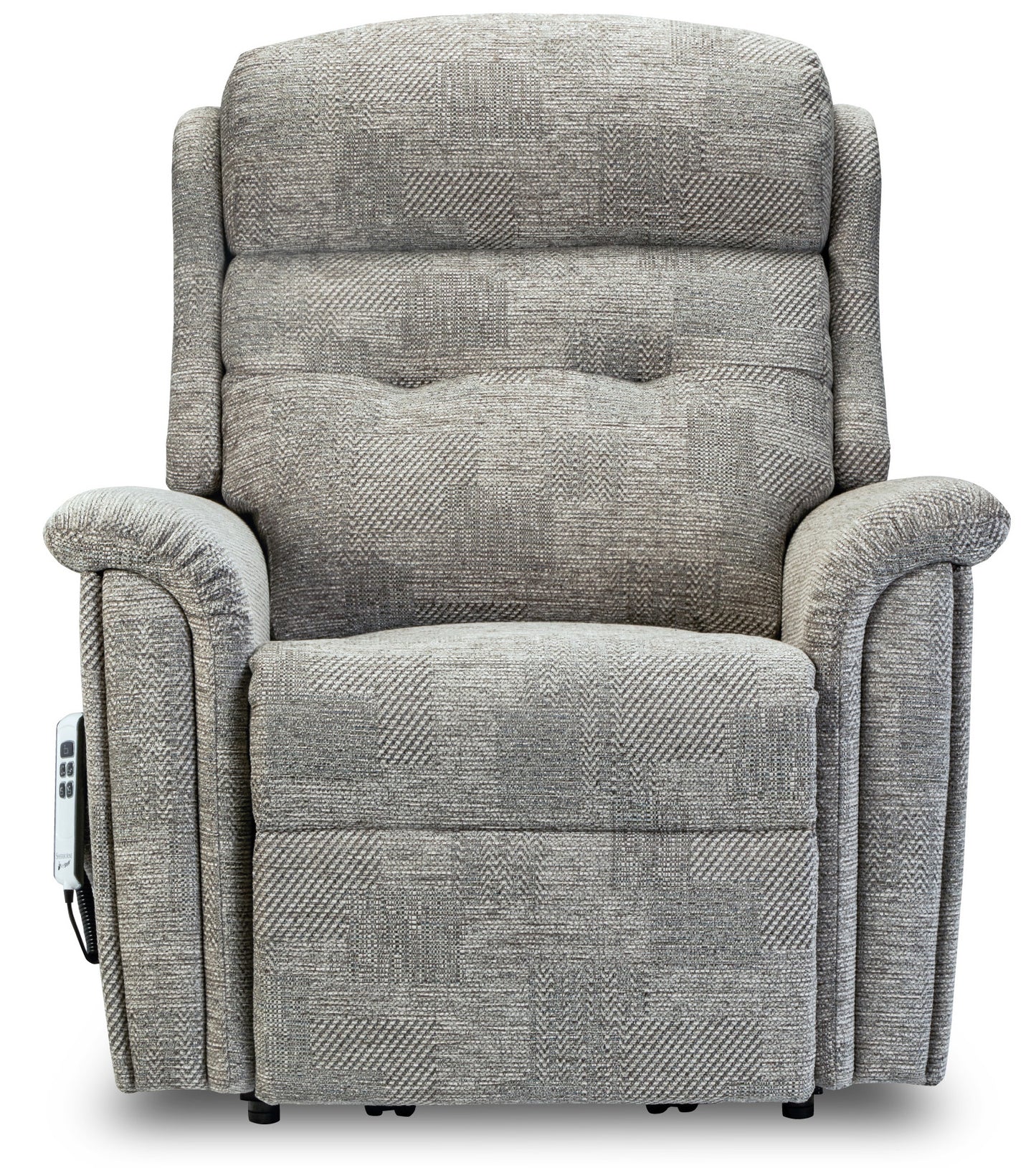Sherborne Roma Single Motor Fabric Rise And Recliner Armchair With Lumbar & Headrest Adjustment Option VAT FREE