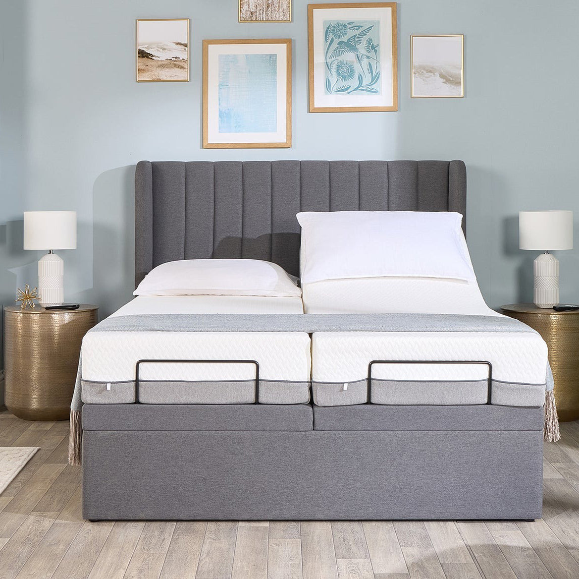 Topaz Motion Divan Adjustable Bed With A Gel Pro 4000 Pocket Sprung Medium Firm Feel Mattress VAT FREE