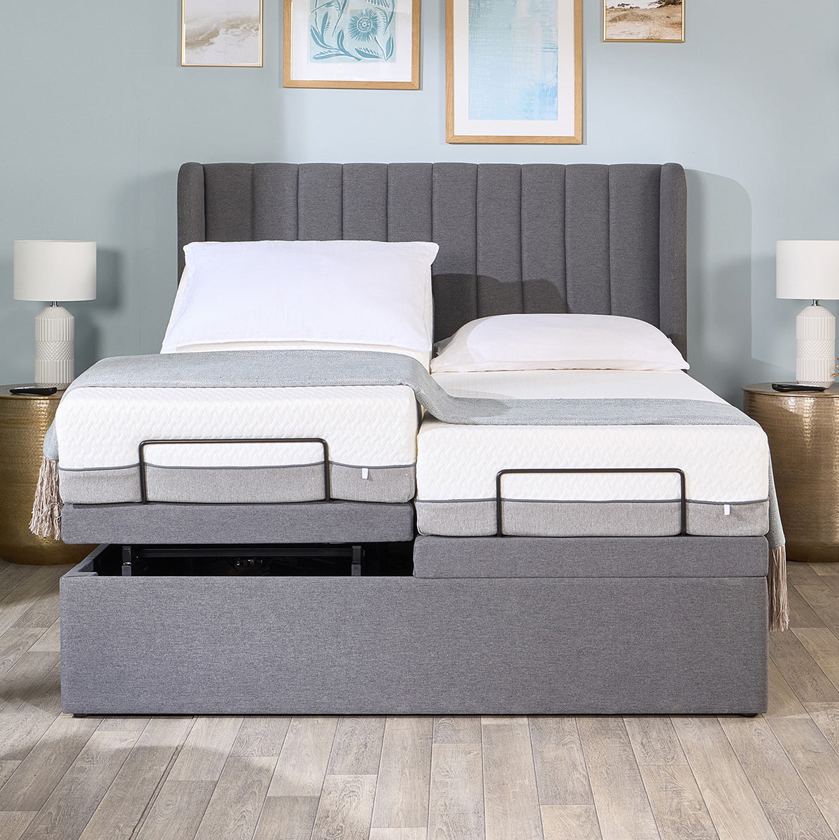 Topaz Motion Divan Adjustable Bed With A Gel Pro 4000 Pocket Sprung Medium Firm Feel Mattress VAT FREE