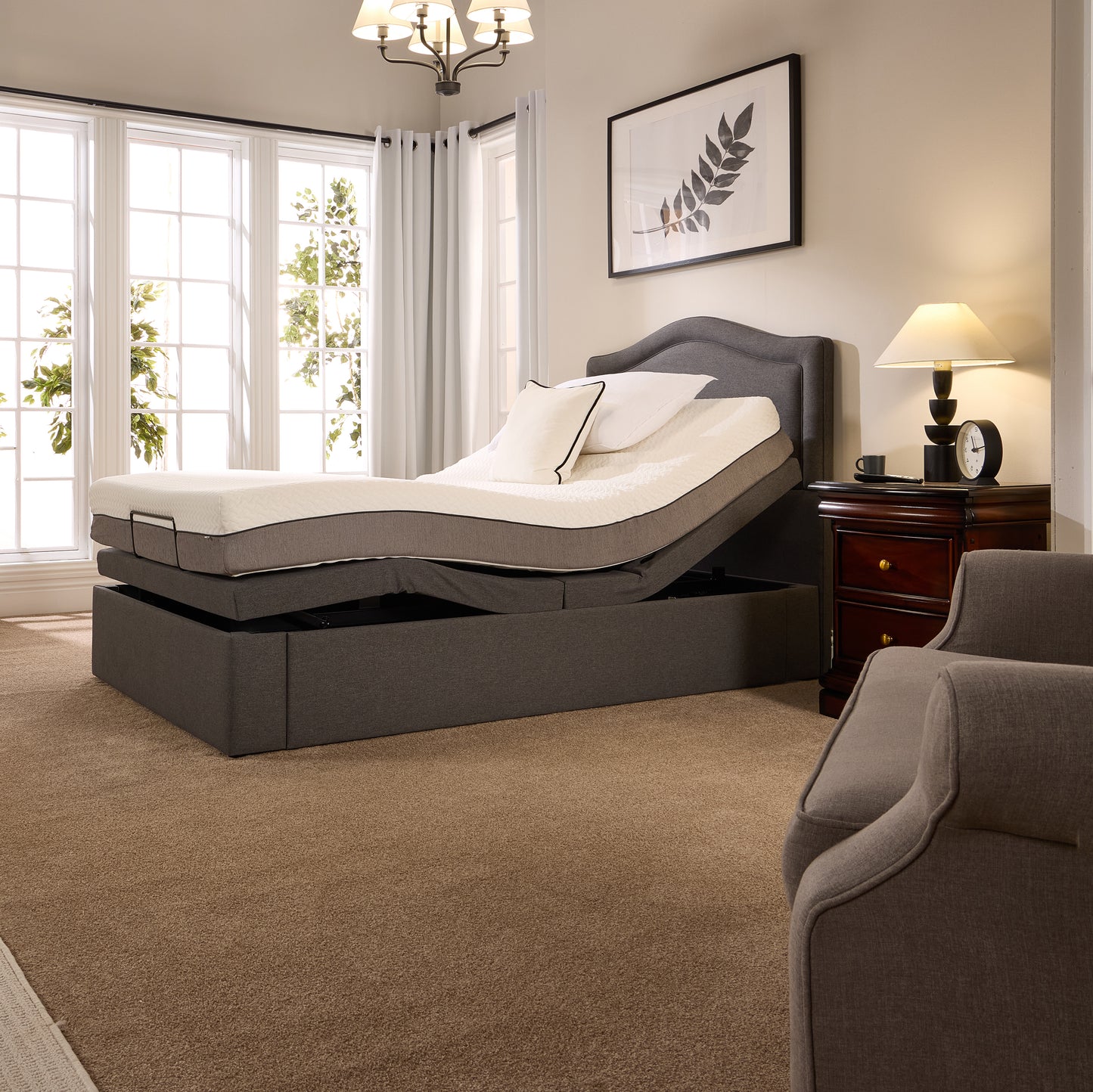 Pearl Motion Divan Adjustable Bed With A Gel Pro 4000 Pocket Sprung Medium Firm Feel Mattress VAT FREE