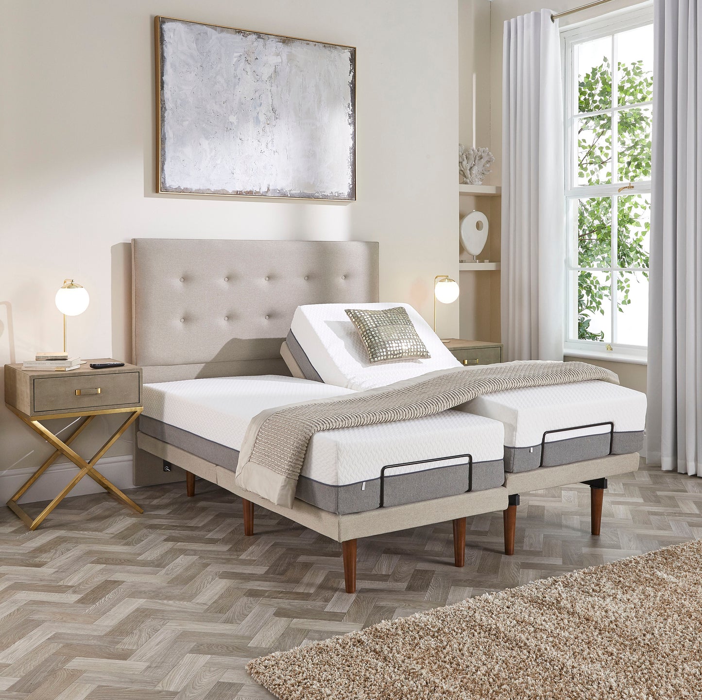 Emerald Motion Adjustable Bed With A Mallow Pocket Sprung Medium Firm Feel Mattress VAT FREE