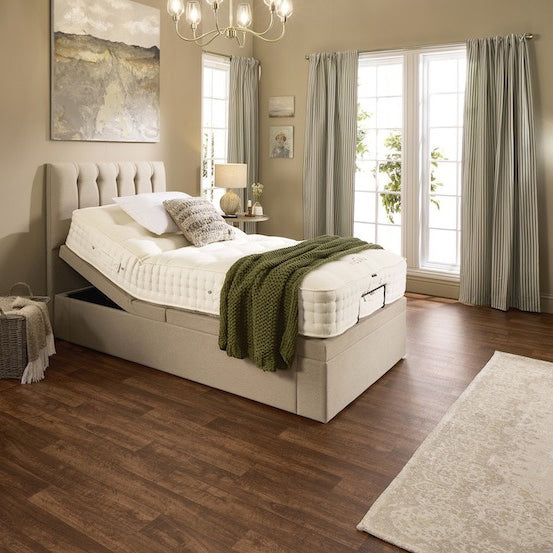 Coral Motion Divan Adjustable Bed With A Memory Foam Medium Firm Feel Mattress VAT FREE