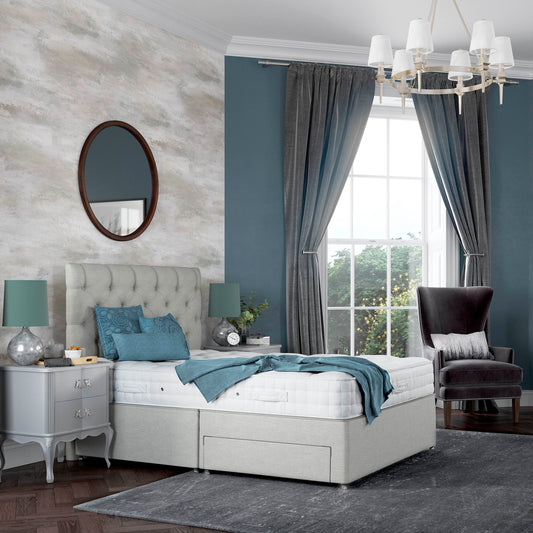 Relyon Braemar 1400 Pocket Sprung Luxurious Hand Made Divan Bed Set In Either Softer, Medium Or Firmer