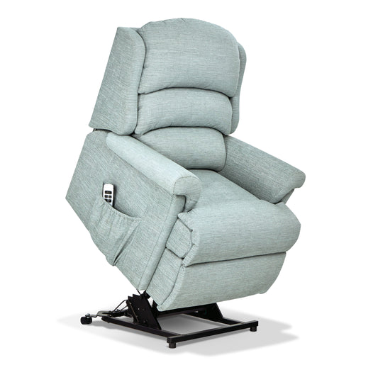 Sherborne Albany Single Motor Fabric Rise And Recliner Armchair VAT FREE