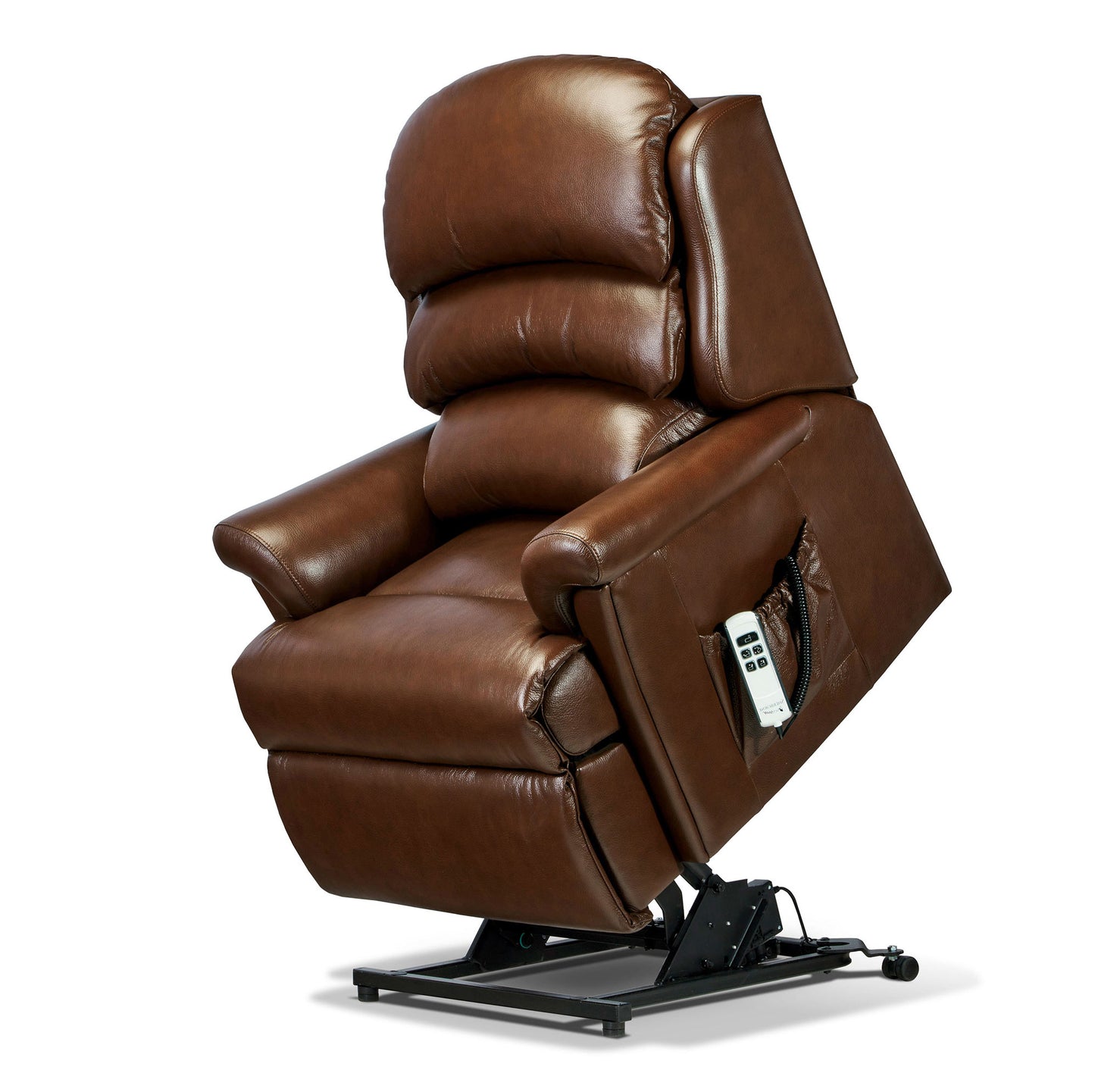 Sherborne Albany Single Motor Leather Rise And Recliner Armchair VAT FREE