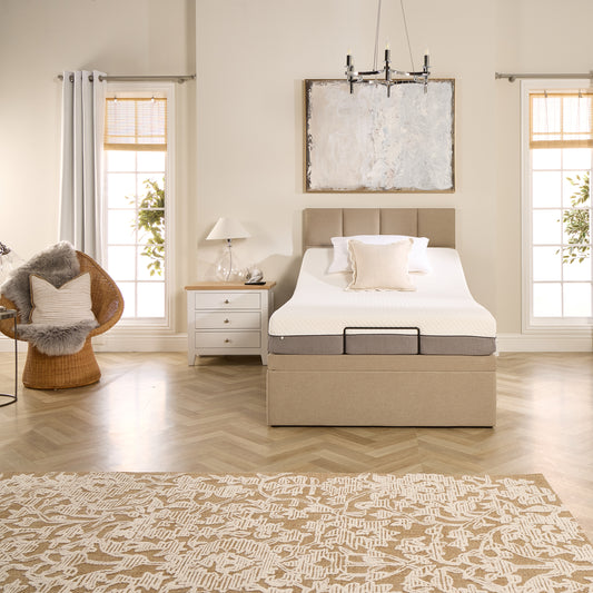 Opal Motion Divan Adjustable Bed With A Memory Foam Medium Firm Feel Mattress VAT FREE