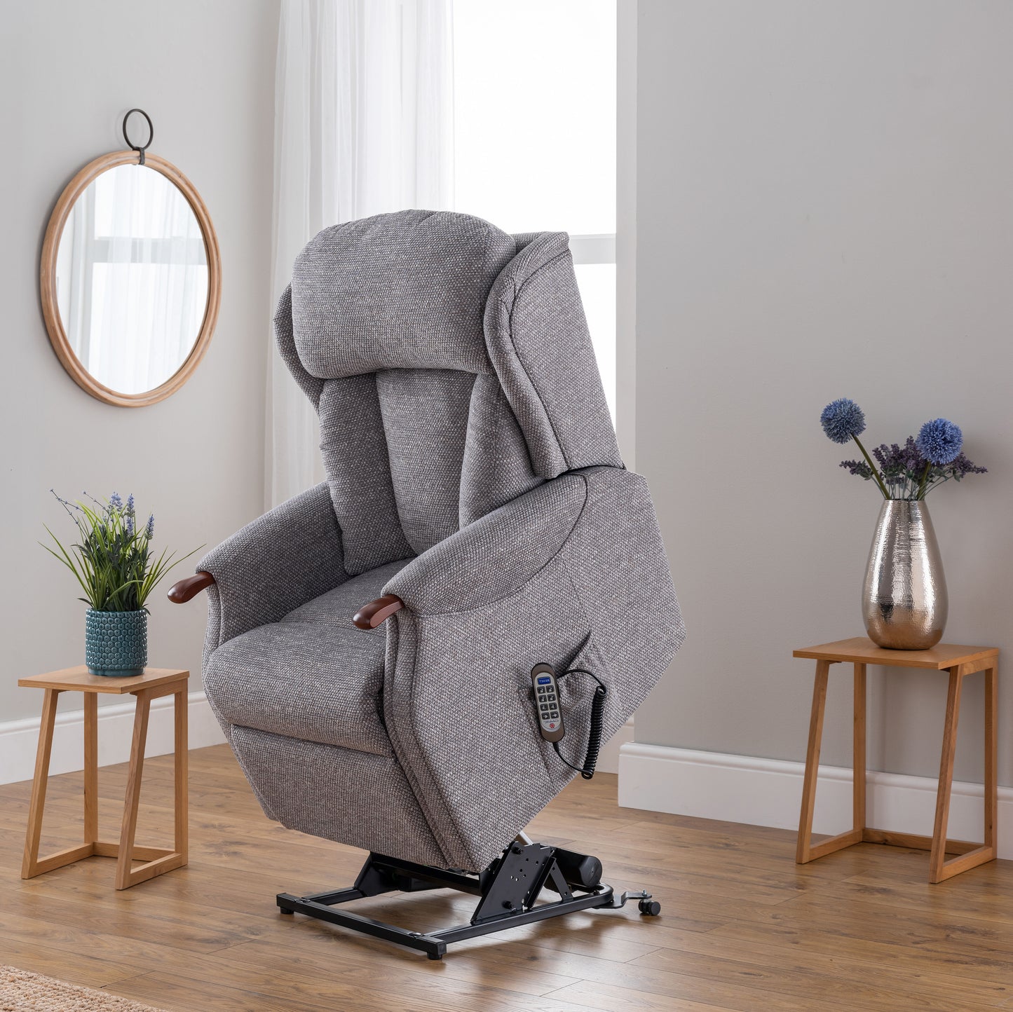 Celebrity Canterbury Cloud Zero Triple Motor Rise And Recliner Fabric Armchair With Mammoth Foam & Lumbar & Headrest Adjustment Option VAT FREE