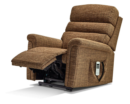 Sherborne Comfi-Sit Electric Powered Recliner Fabric Armchair With Headrest Adjustment Option
