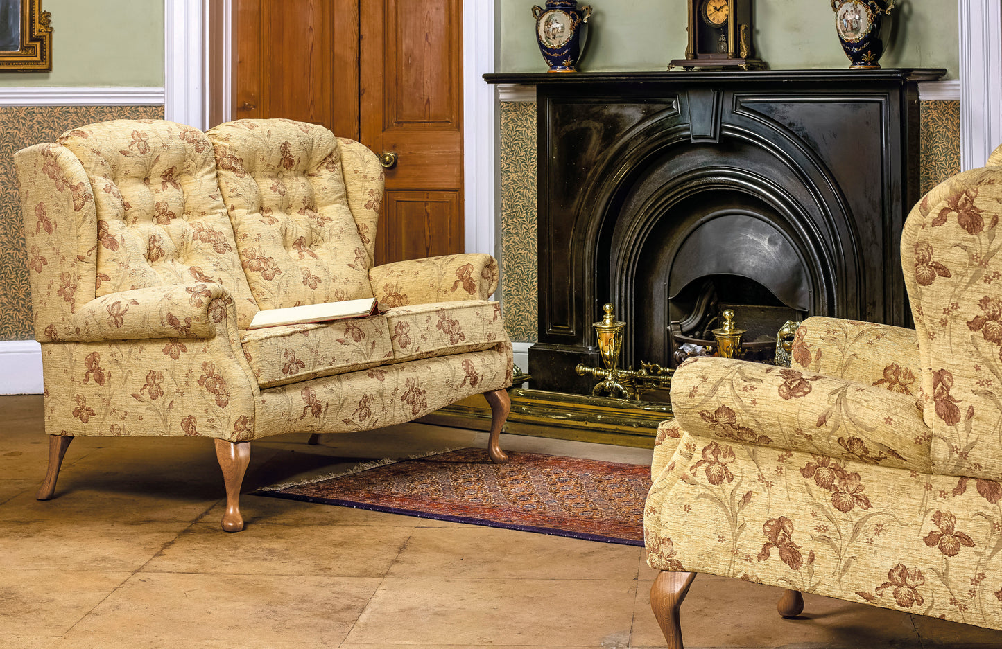 Sherborne Lynton Fabric Fireside Two Seater Sofa